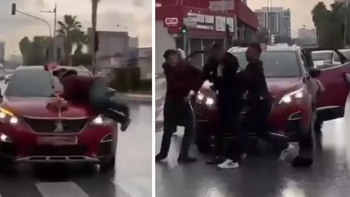 Düğün arabasına atlayan dilenci damattan dayak yedi